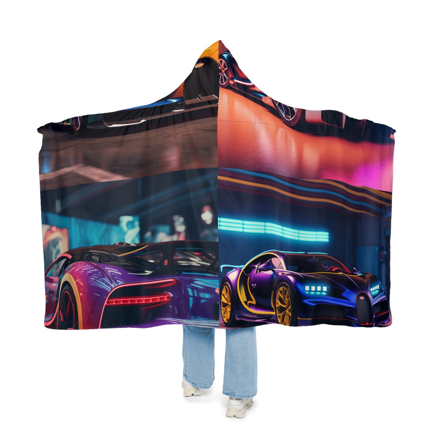 Snuggle Hooded Blanket Hyper Bugatti Neon Chiron 5