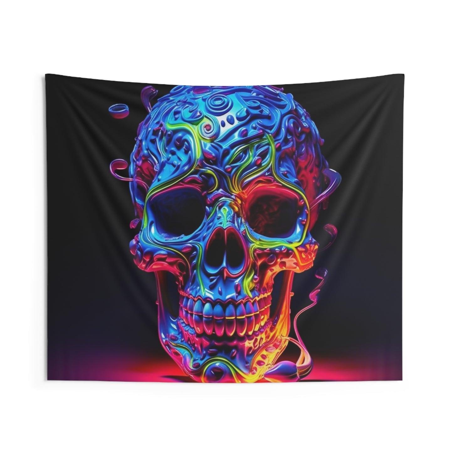 Indoor Wall Tapestries Macro Skull Color 3