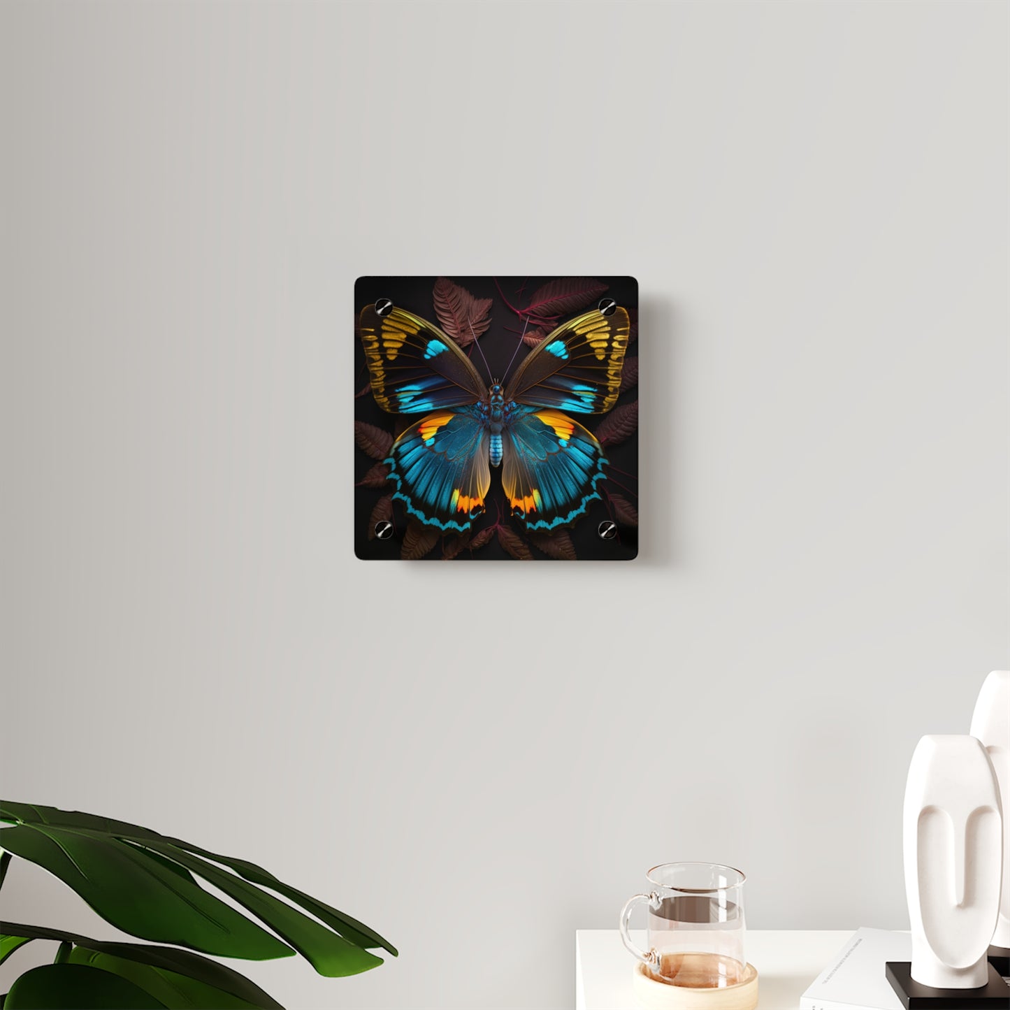 Acrylic Wall Art Panels Neon Butterfly Flair 1