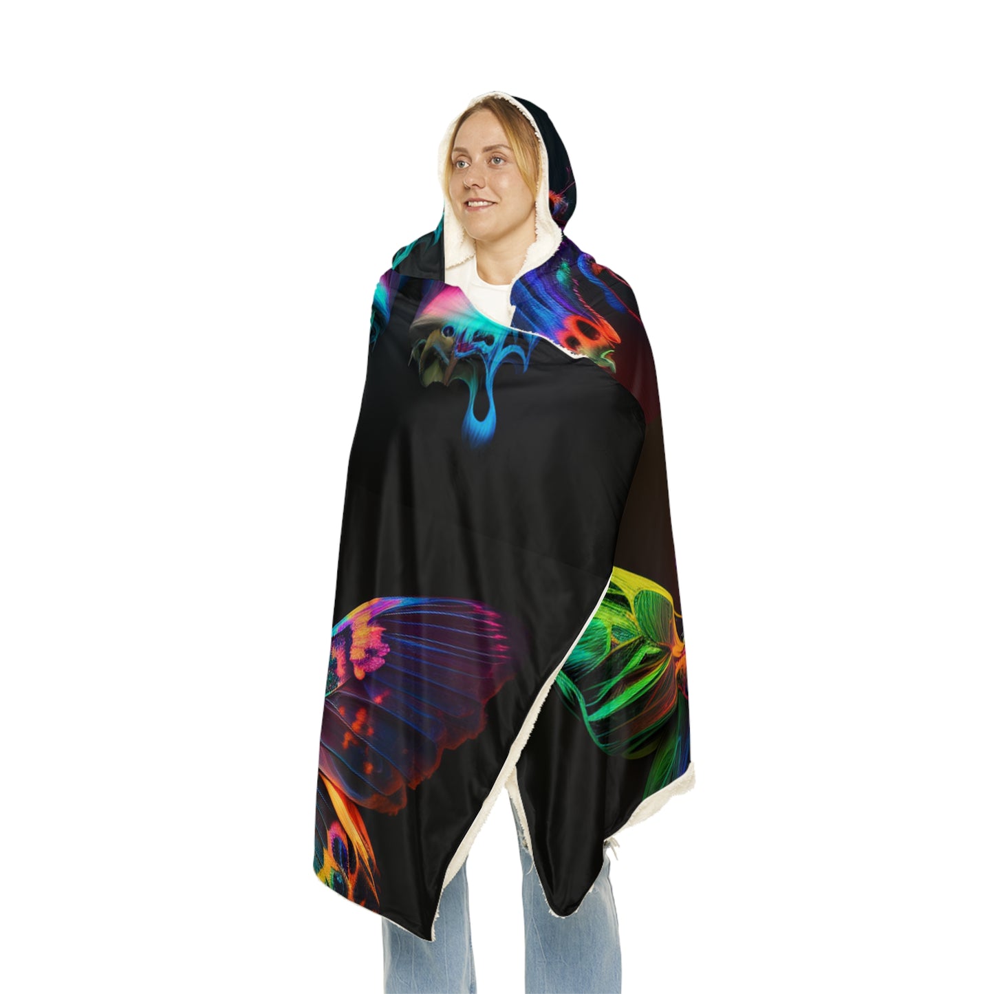 Snuggle Hooded Blanket Raw Hyper Color Butterfly 5