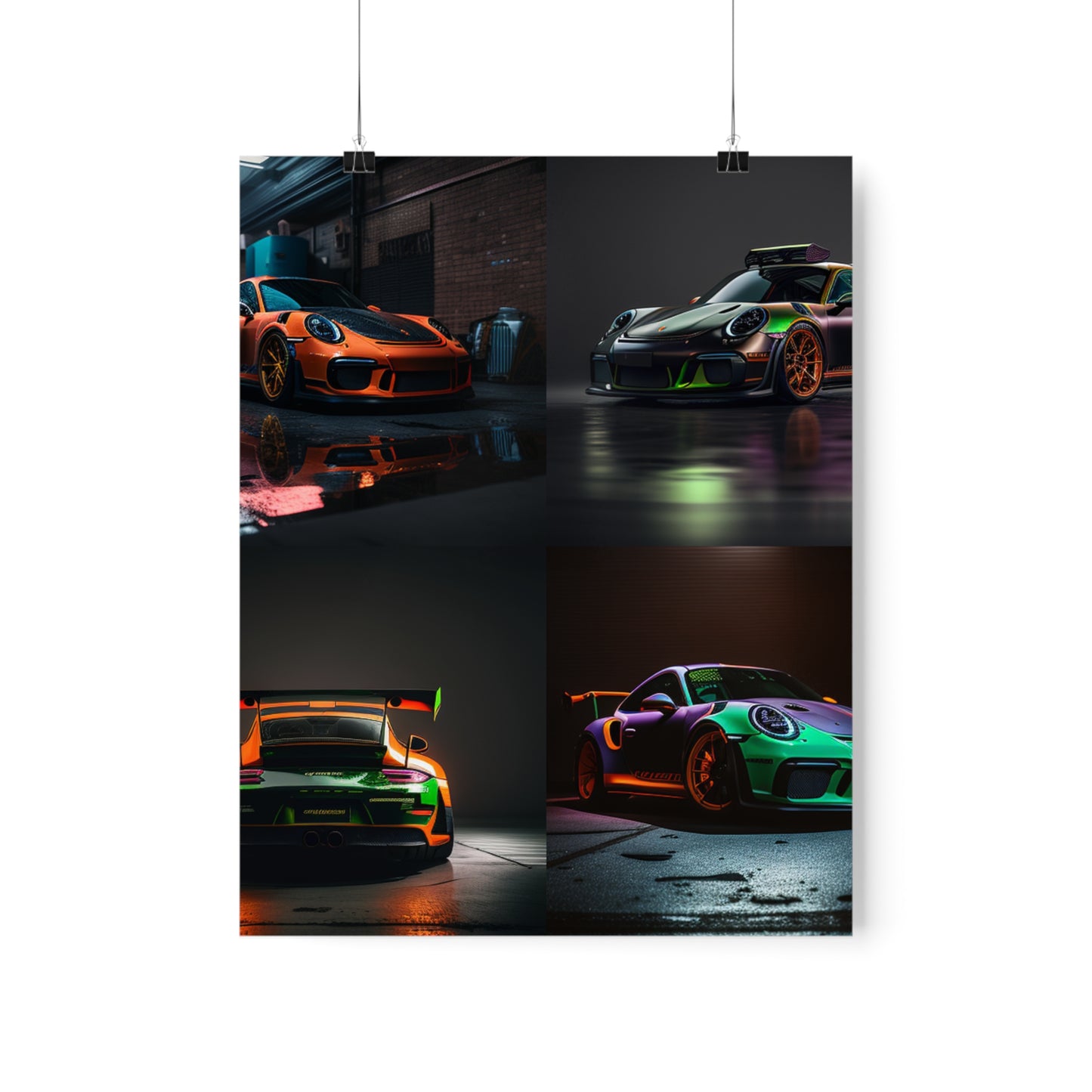 Premium Matte Vertical Posters Porsche Color 5