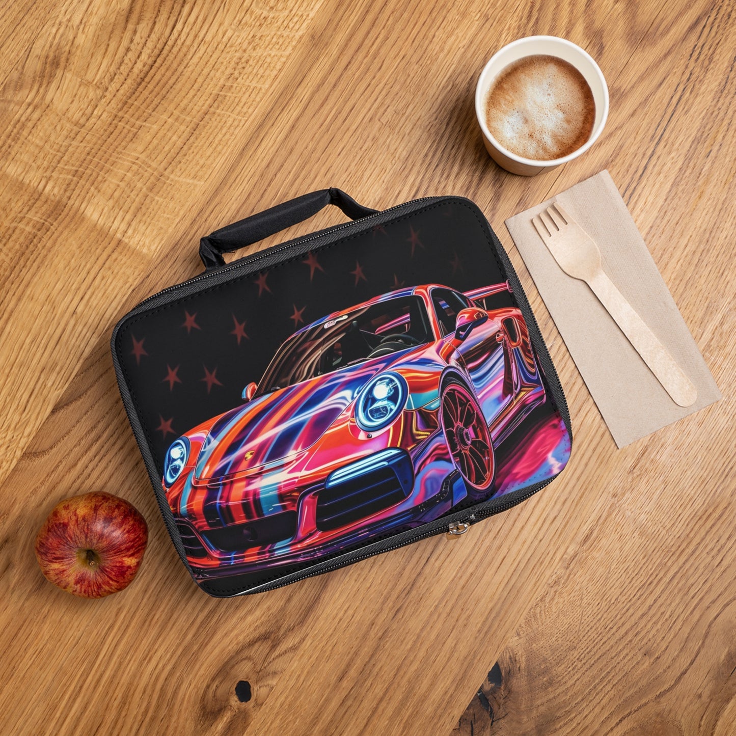 Lunch Bag American Flag Colored Porsche 4