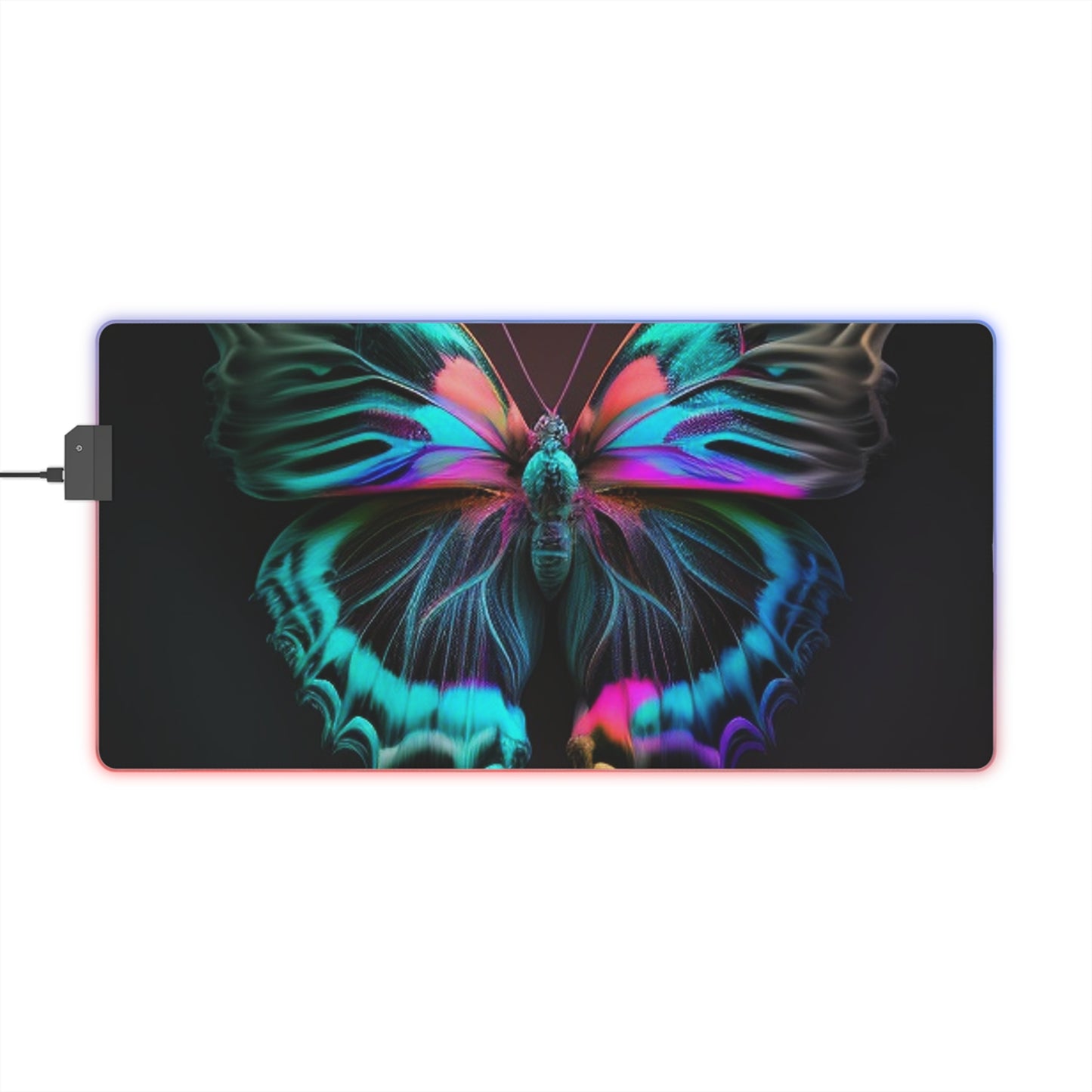 LED Gaming Mouse Pad Neon Butterfly Fusion 3