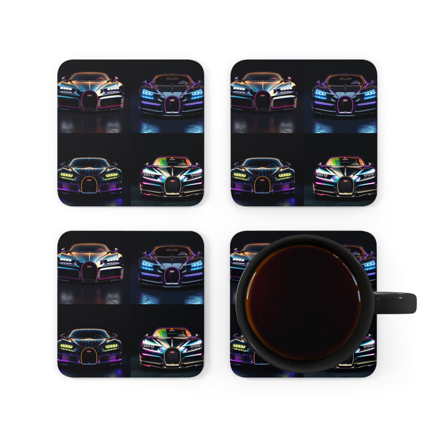 Corkwood Coaster Set Hyper Bugatti Chiron 5