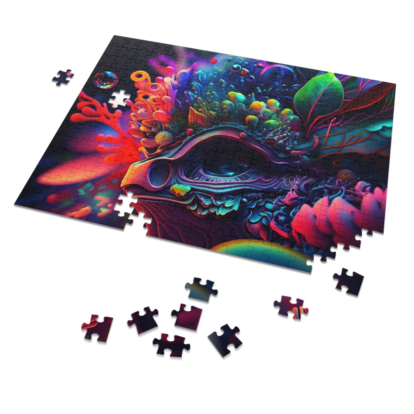 Jigsaw Puzzle (30, 110, 252, 500,1000-Piece) Florescent Skull Death 2