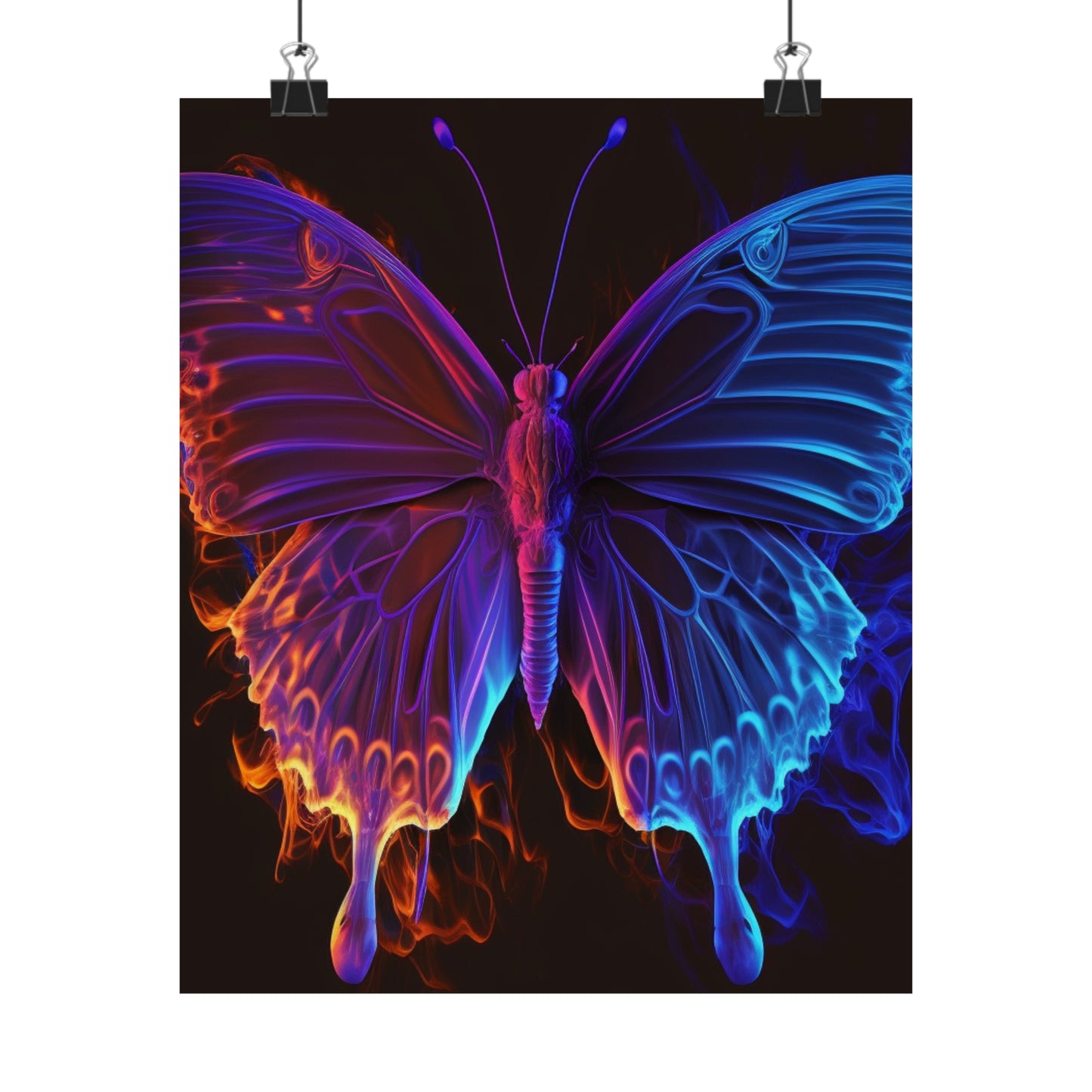 Premium Matte Vertical Posters Thermal Butterfly 1