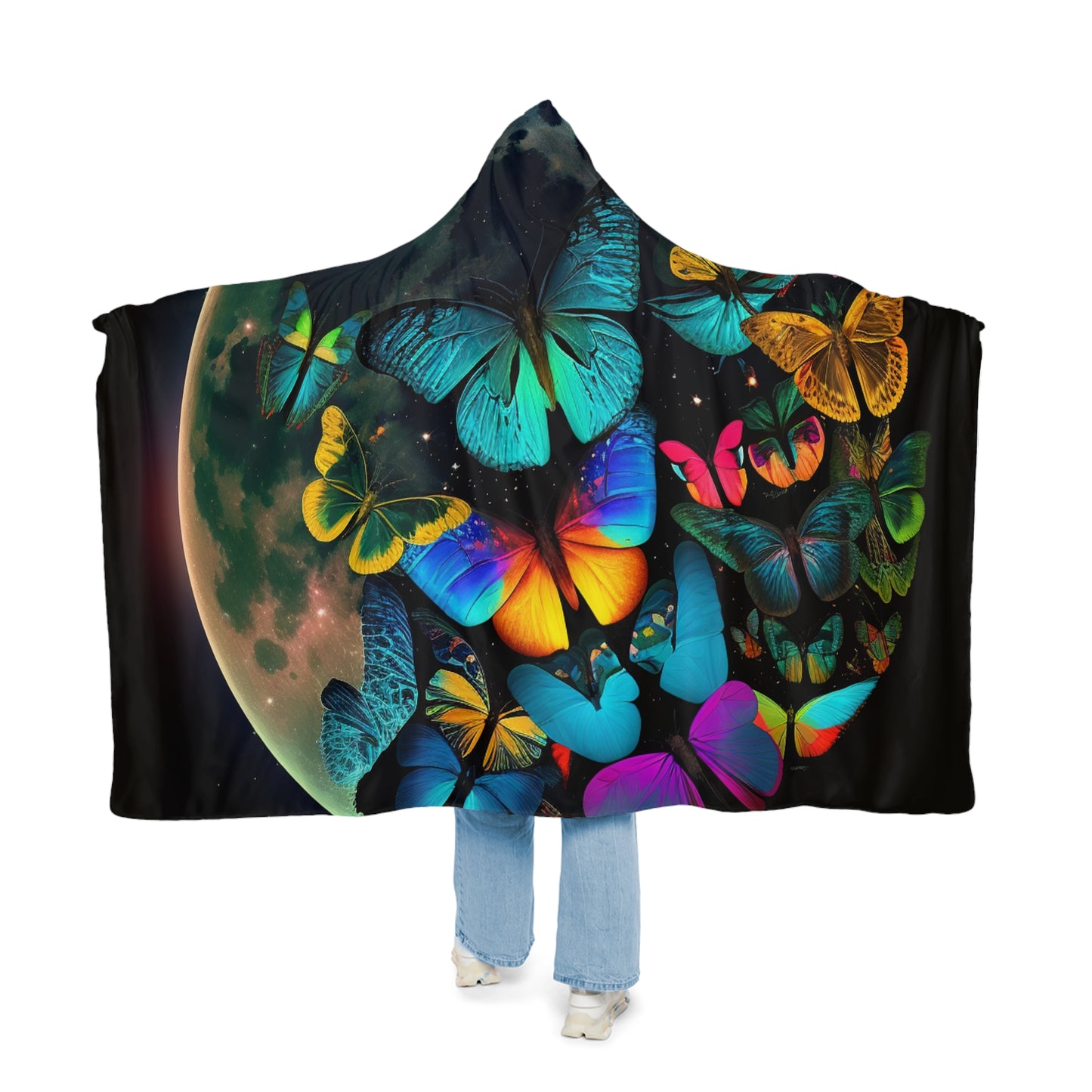 Snuggle Hooded Blanket Moon Butterfly 2
