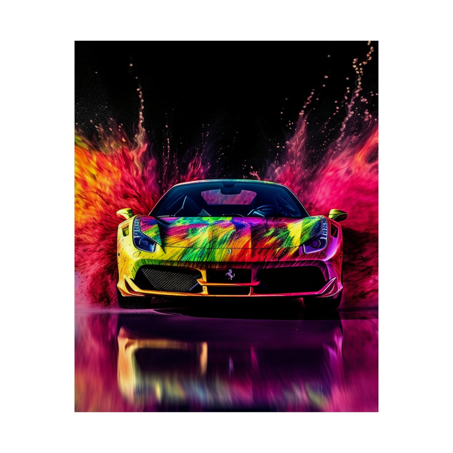 Premium Matte Vertical Posters Farrari Water 2