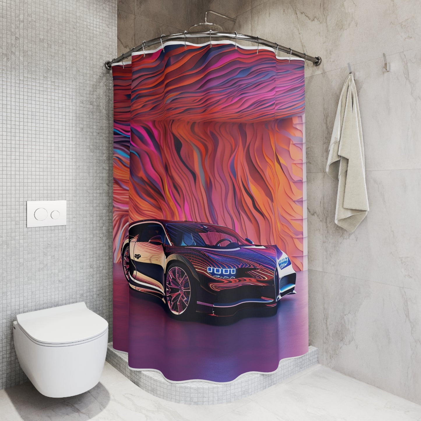 Polyester Shower Curtain Bugatti Abstract Flair 4