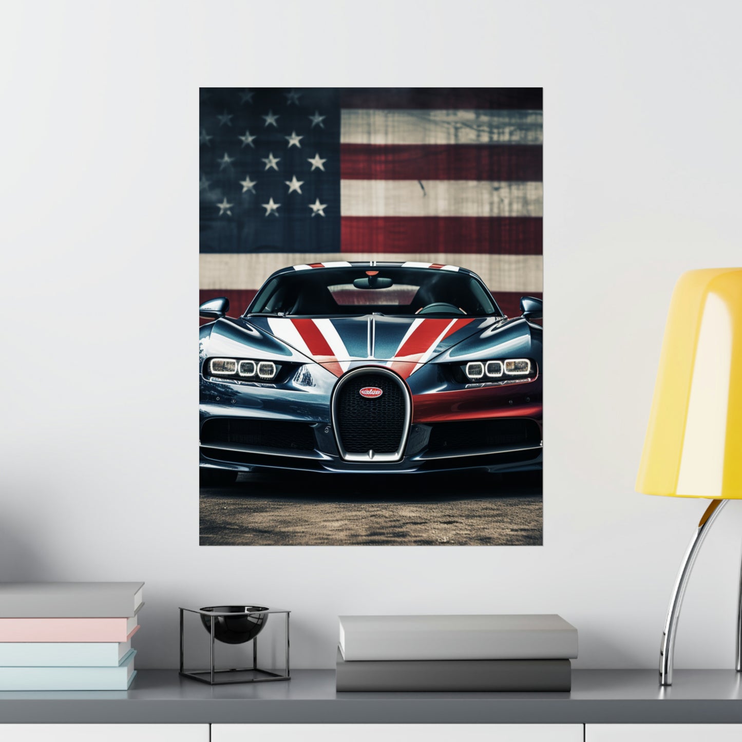 Premium Matte Vertical Posters Bugatti Flag 2