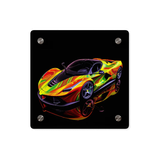 Acrylic Wall Art Panels Ferrari Neon 4