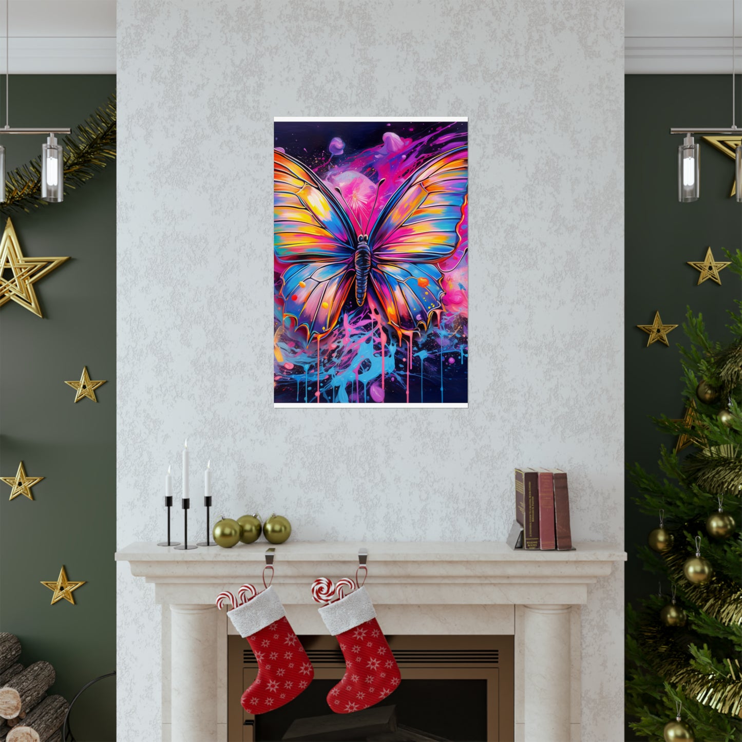 Premium Matte Vertical Posters Pink Butterfly Flair 3