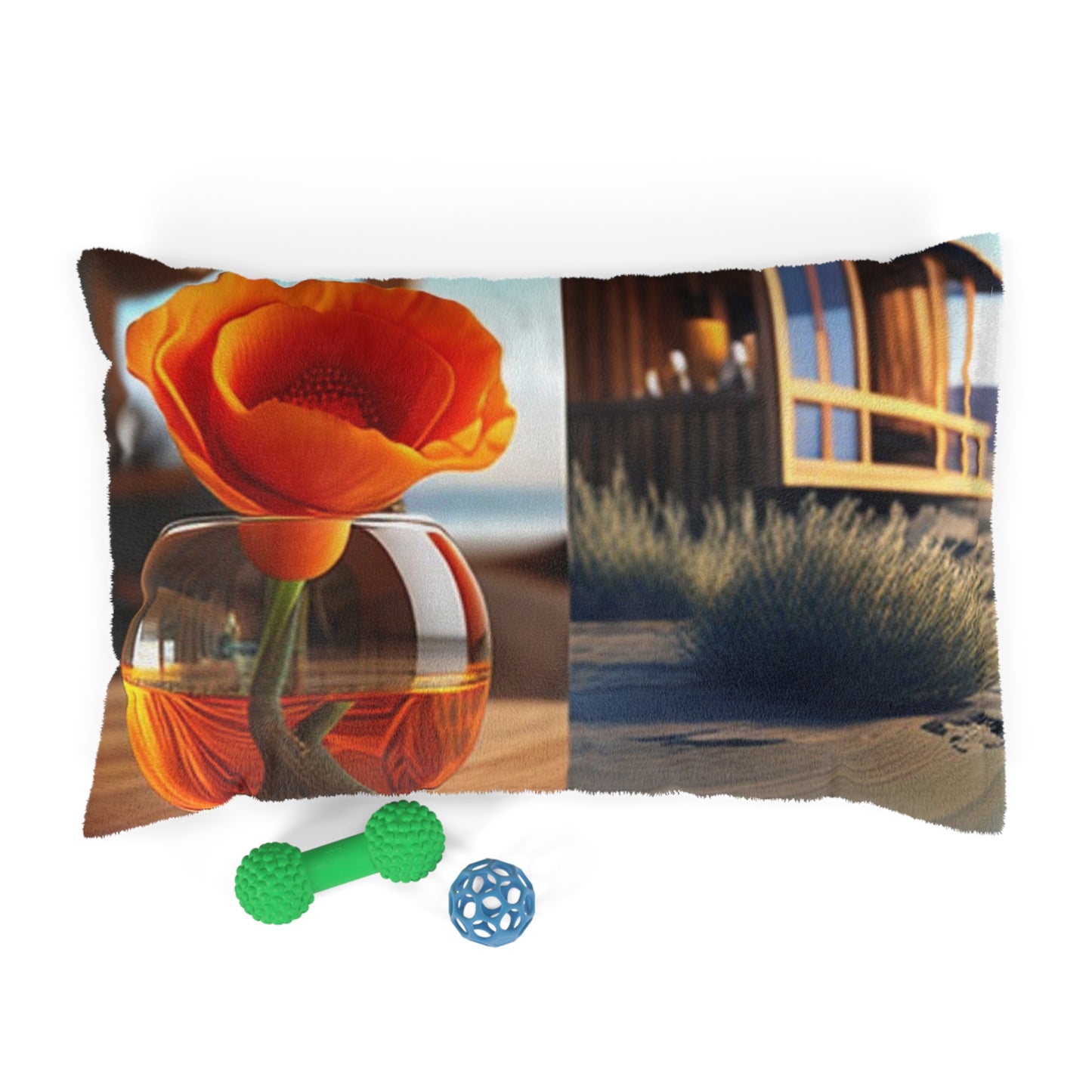 Pet Bed Poppy in a Glass Vase 3