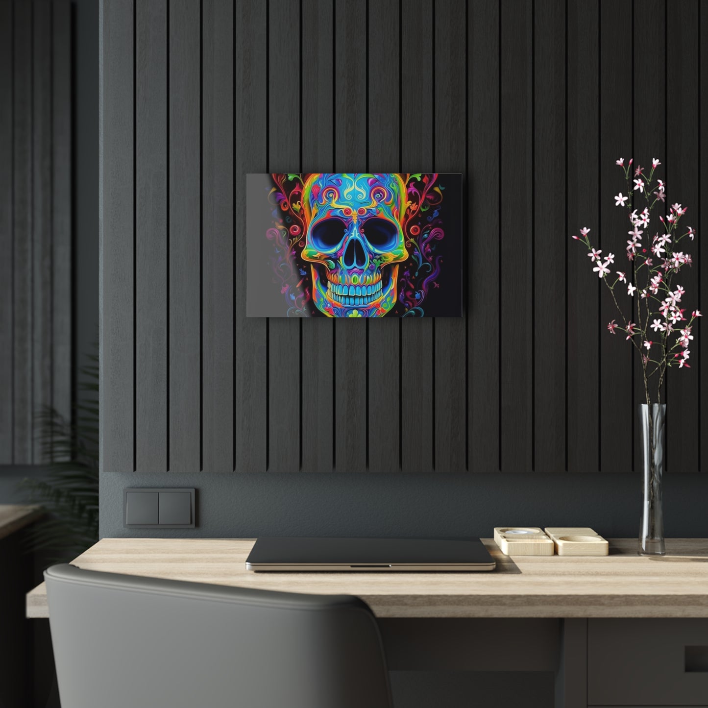 Acrylic Prints Macro Skull Color 4