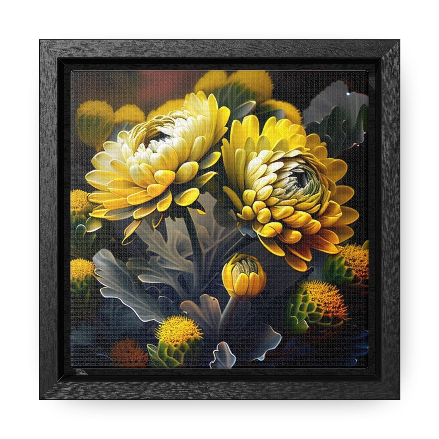 Gallery Canvas Wraps, Square Frame Yellow Hermosas Flores Amarillas 2