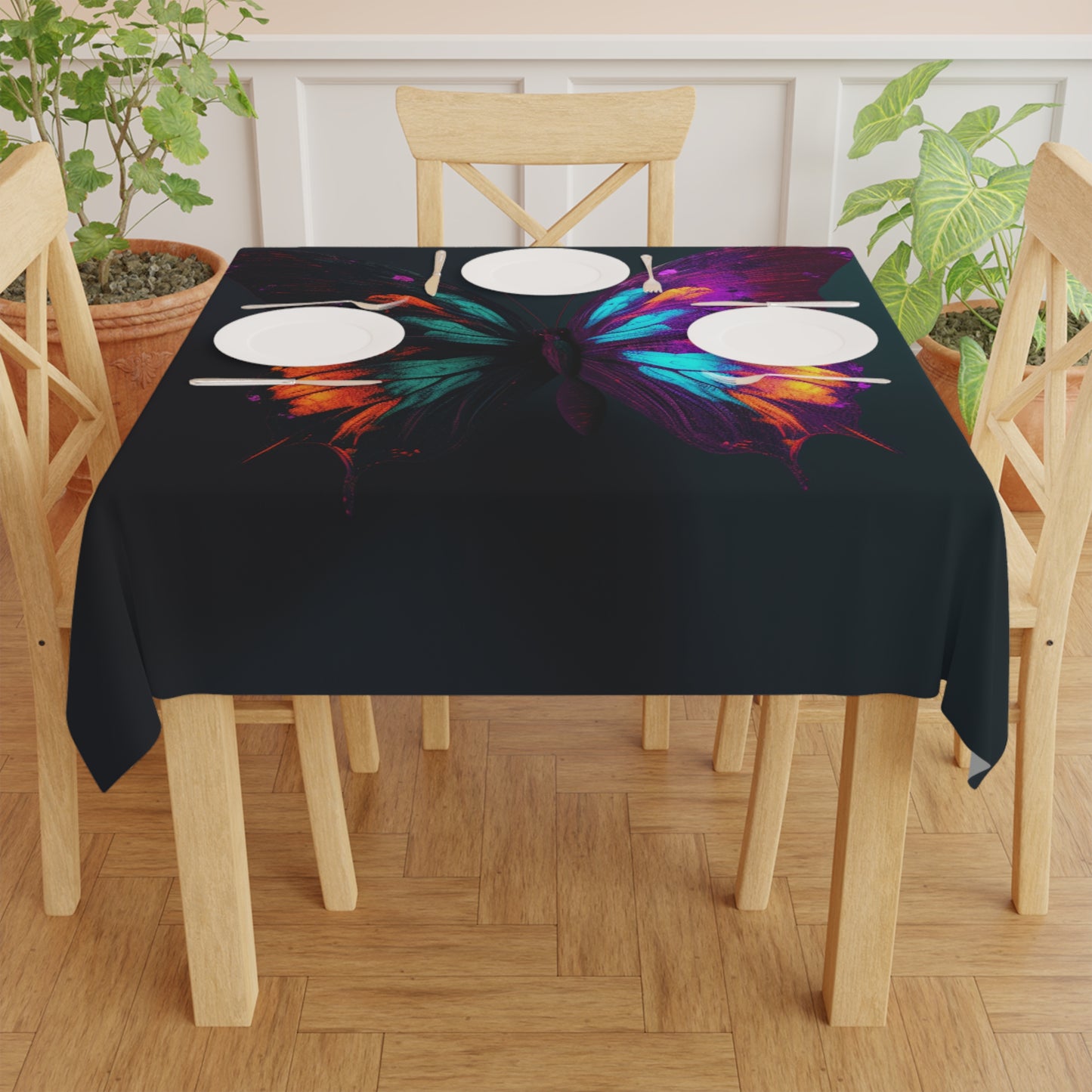 Tablecloth Hyper Colorful Butterfly Purple 2