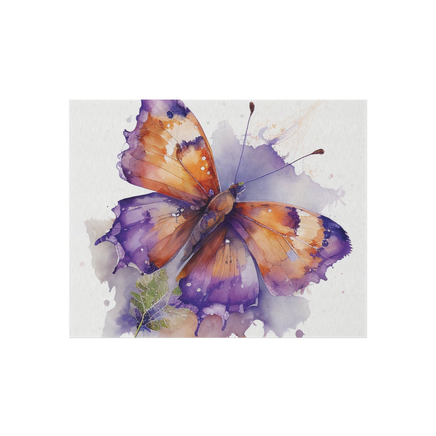 Outdoor Rug  MerlinRose Watercolor Butterfly 2