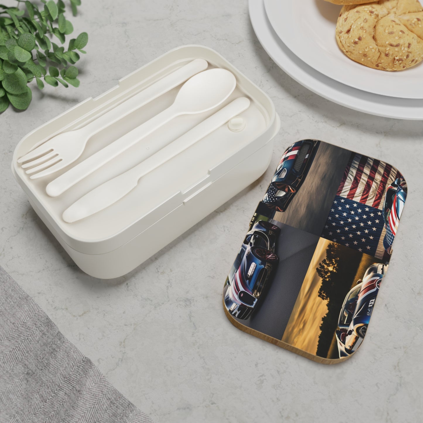 Bento Lunch Box Bugatti Flag American 5