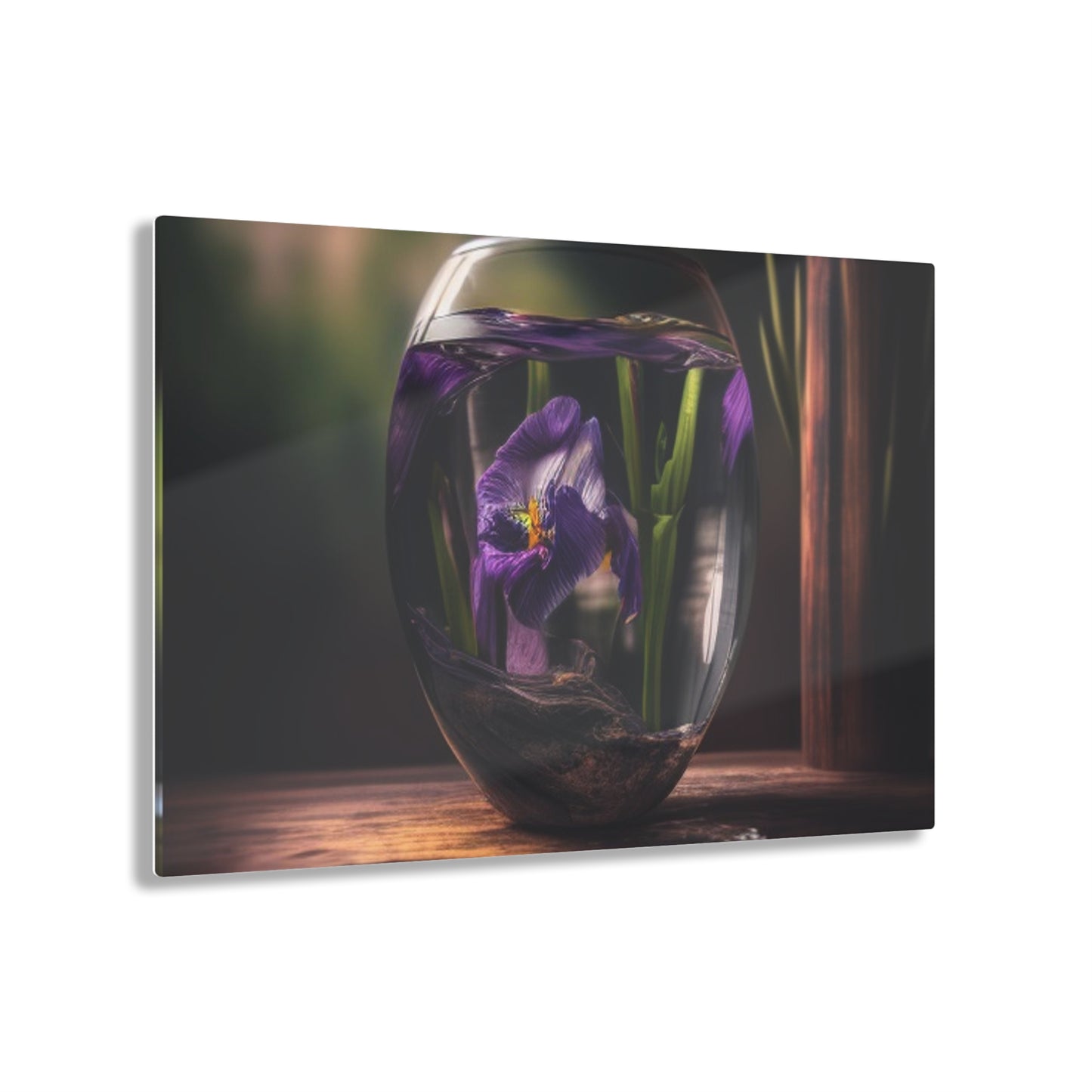 Acrylic Prints Purple Iris in a vase 4