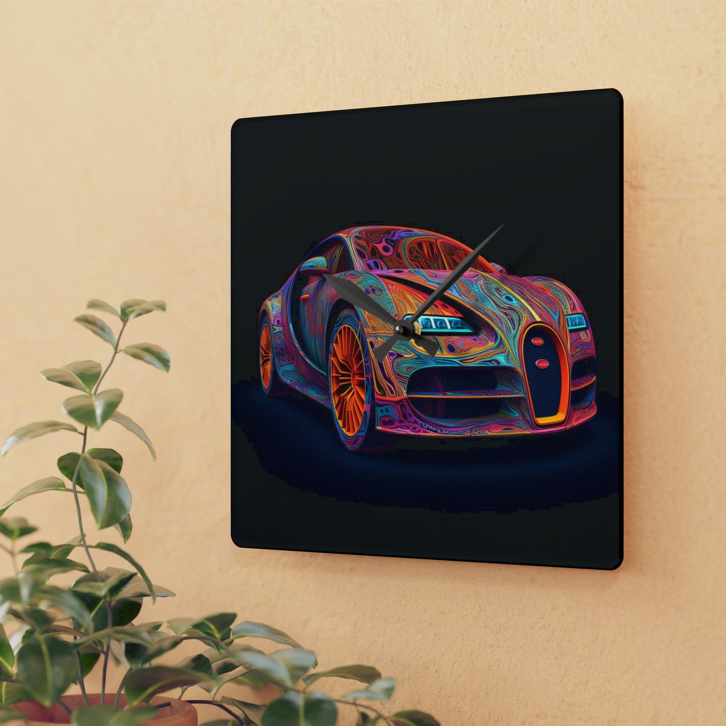 Acrylic Wall Clock Bugatti Abstract Concept 1