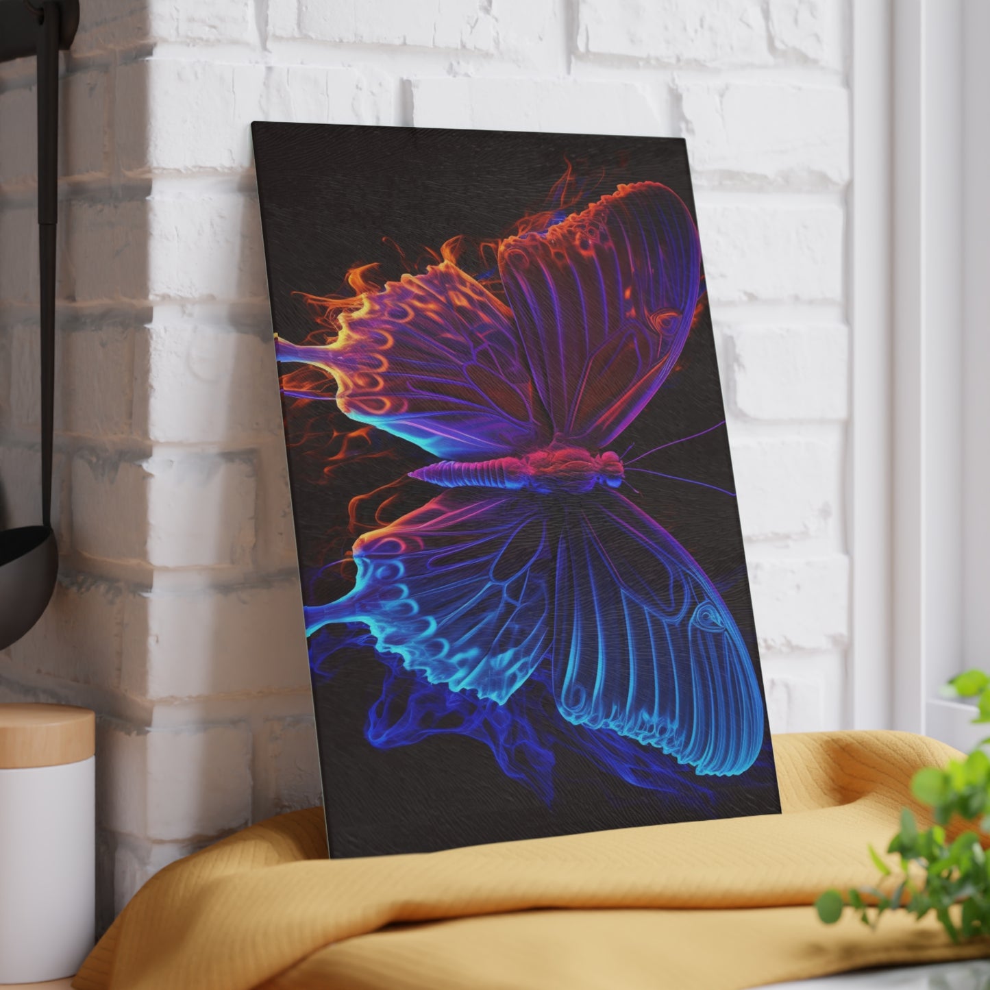 Glass Cutting Board Thermal Butterfly 1