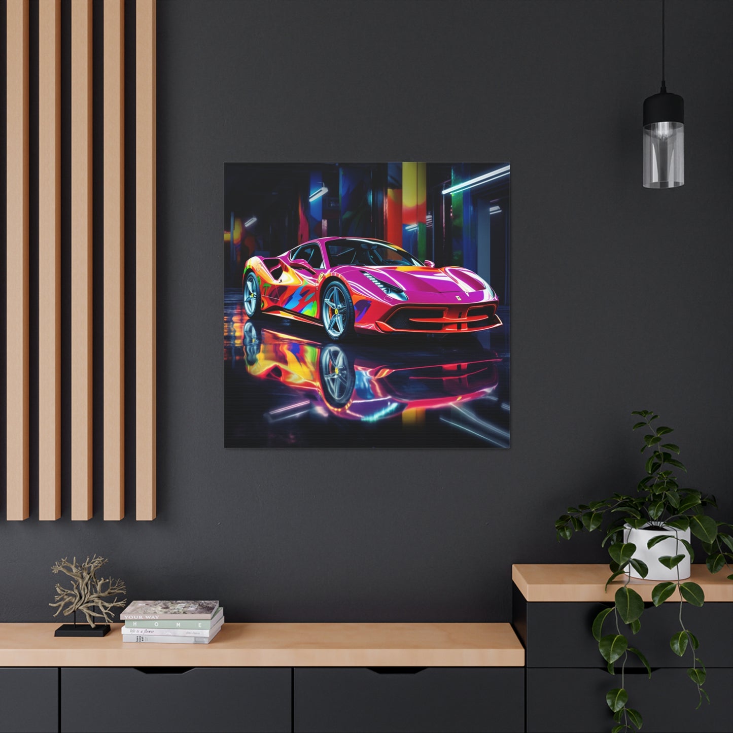 Canvas Gallery Wraps Pink Macro Ferrari 1