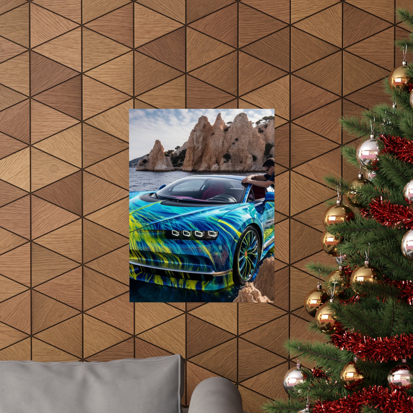 Premium Matte Vertical Posters Bugatti Water 1