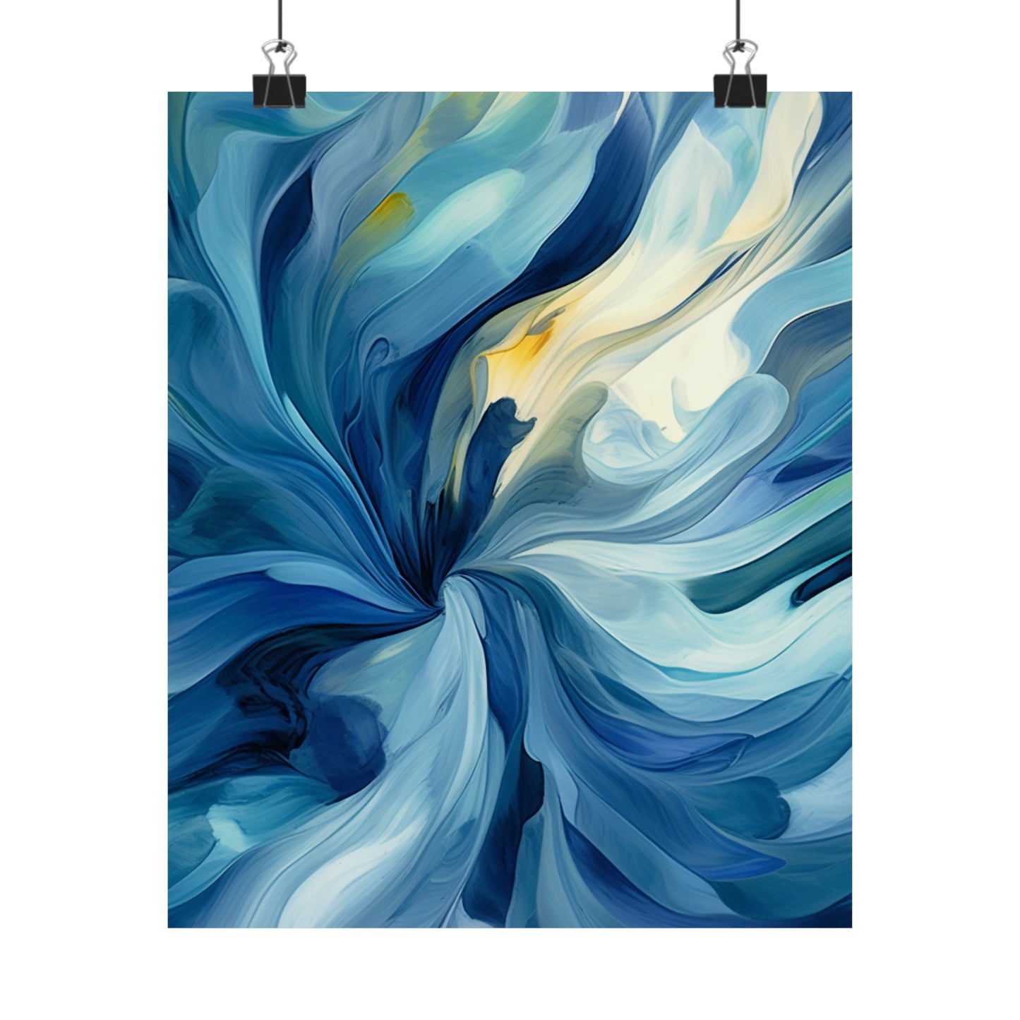 Premium Matte Vertical Posters Blue Tluip Abstract 4