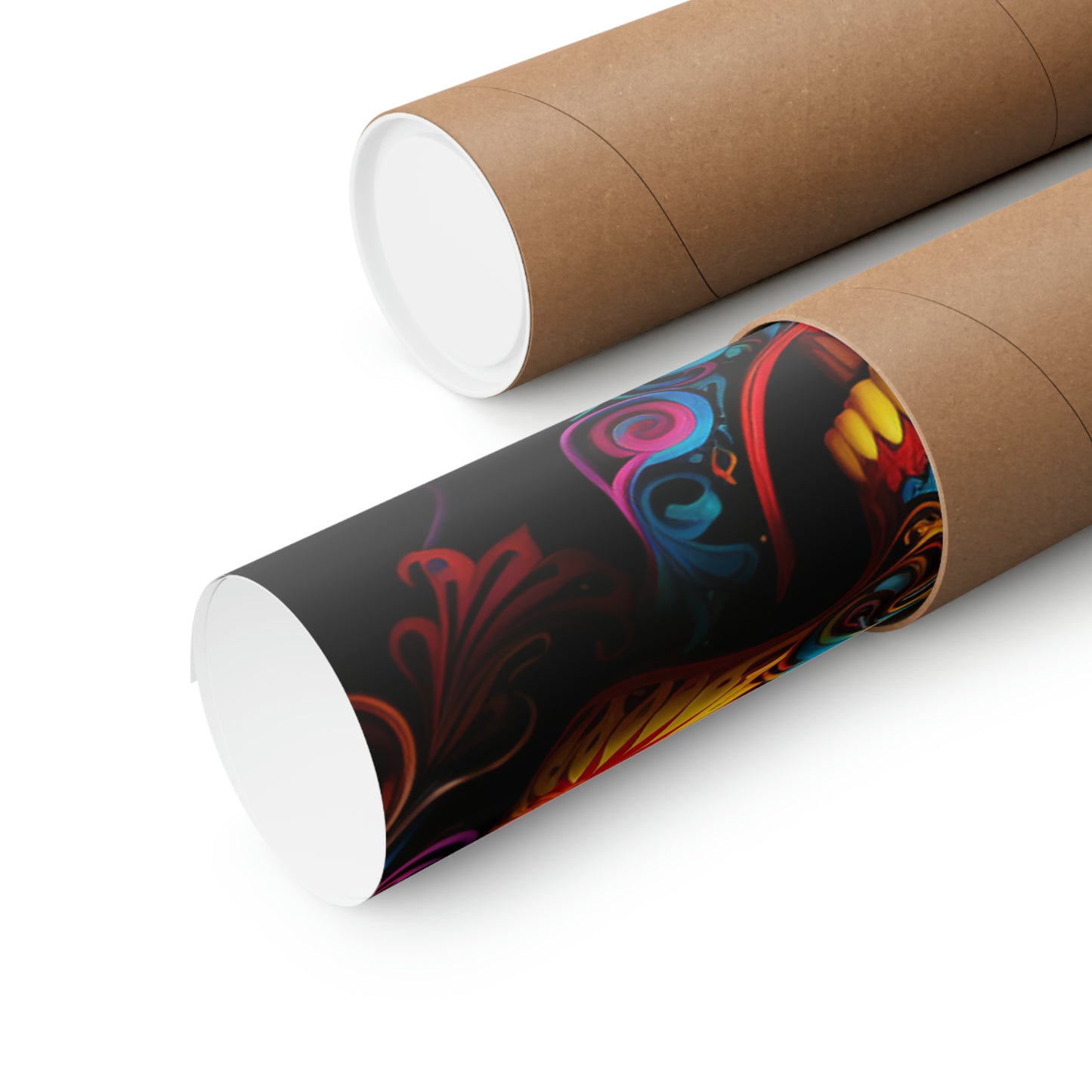 Premium Matte Vertical Posters Macro Skull Color 1