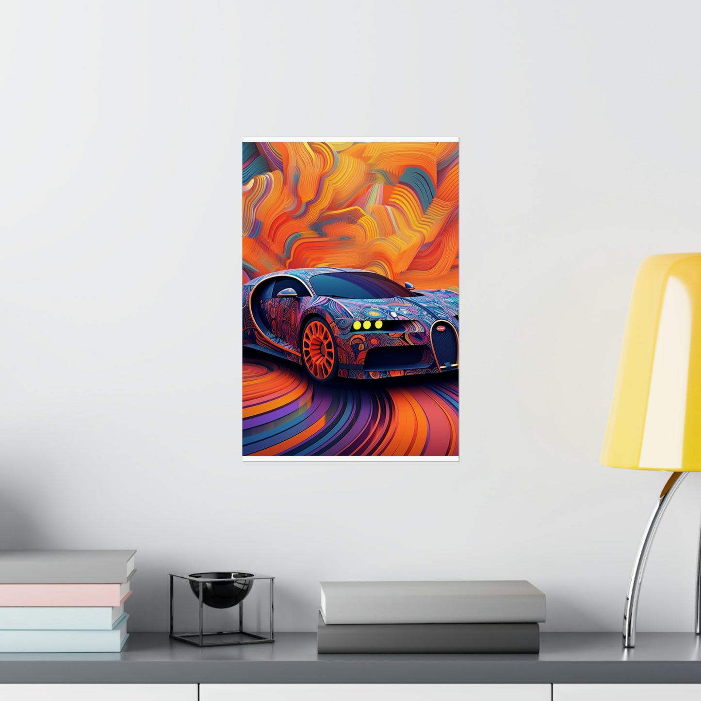 Premium Matte Vertical Posters Bugatti Abstract Concept 4