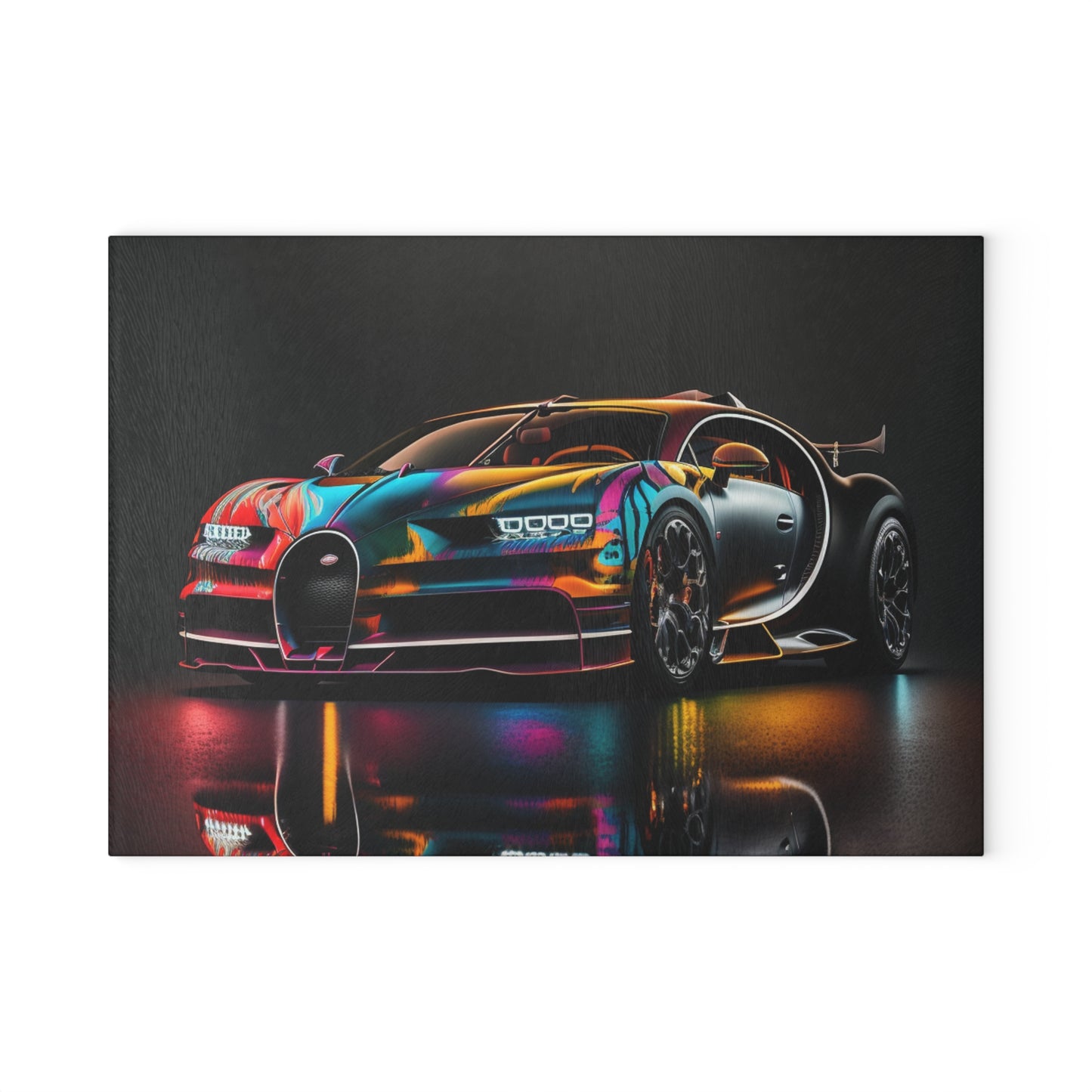 Glass Cutting Board Bugatti Chiron Super 2