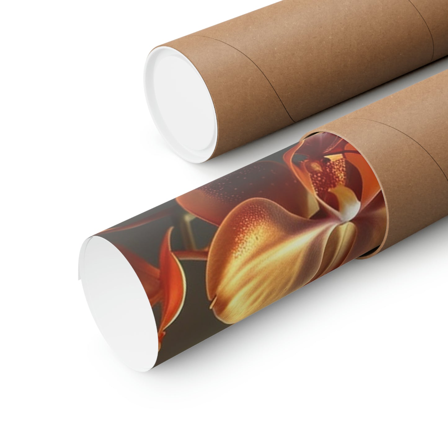 Premium Matte Vertical Posters Orange Orchid 1