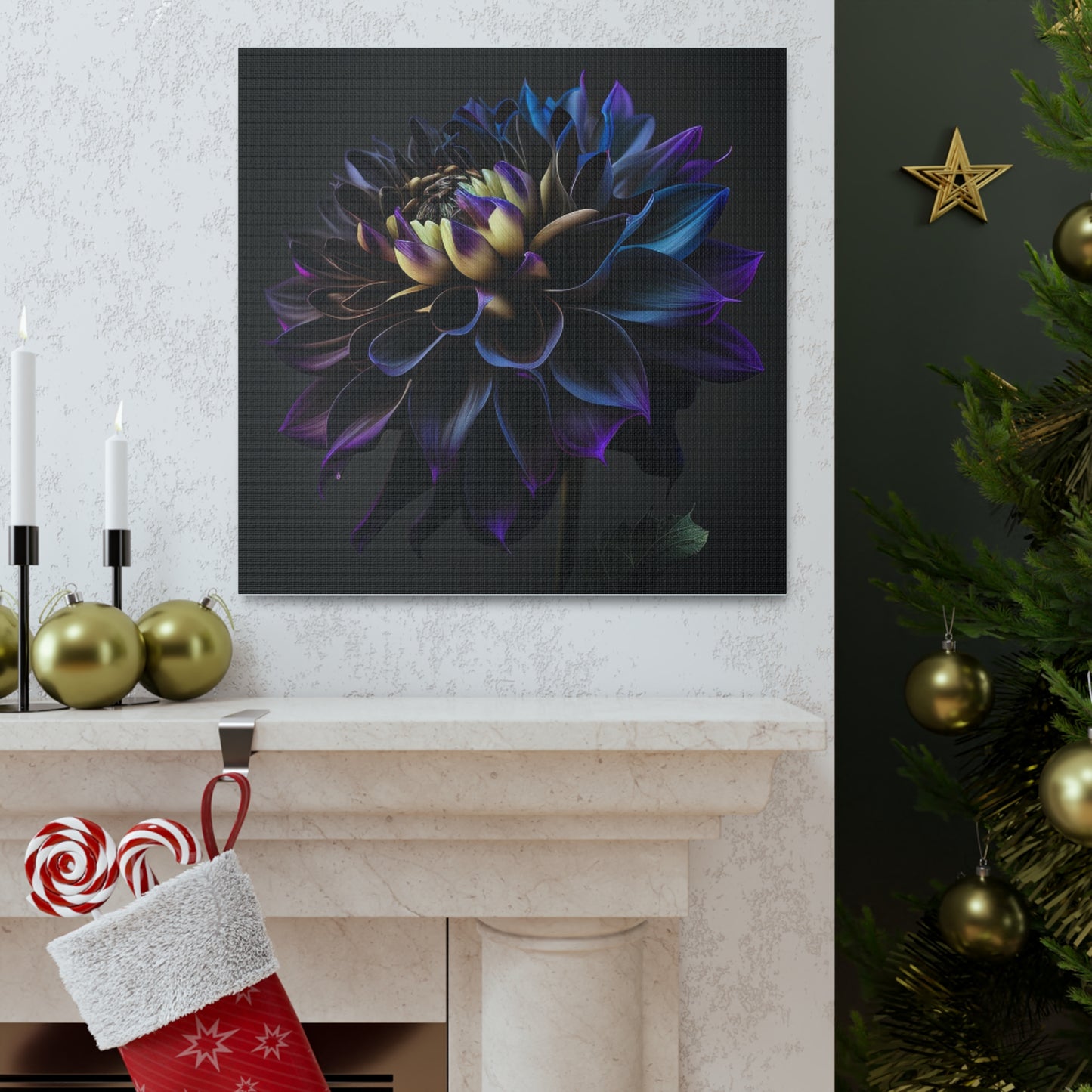 Canvas Gallery Wraps Dahlia Purple 1