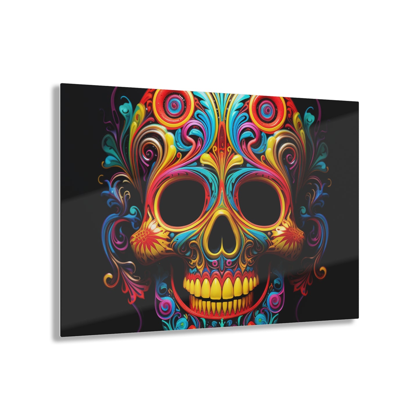 Acrylic Prints Macro Skull Color 1