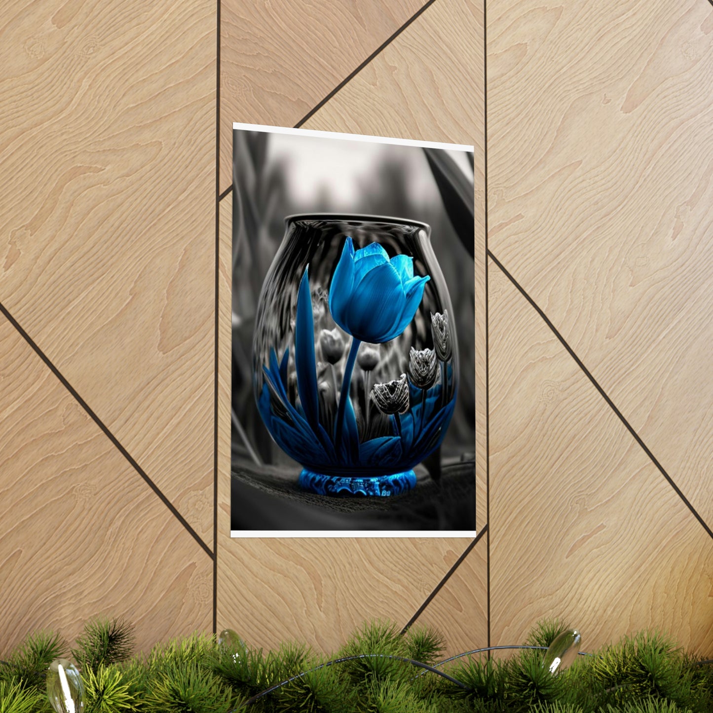 Premium Matte Vertical Posters Tulip Blue 4