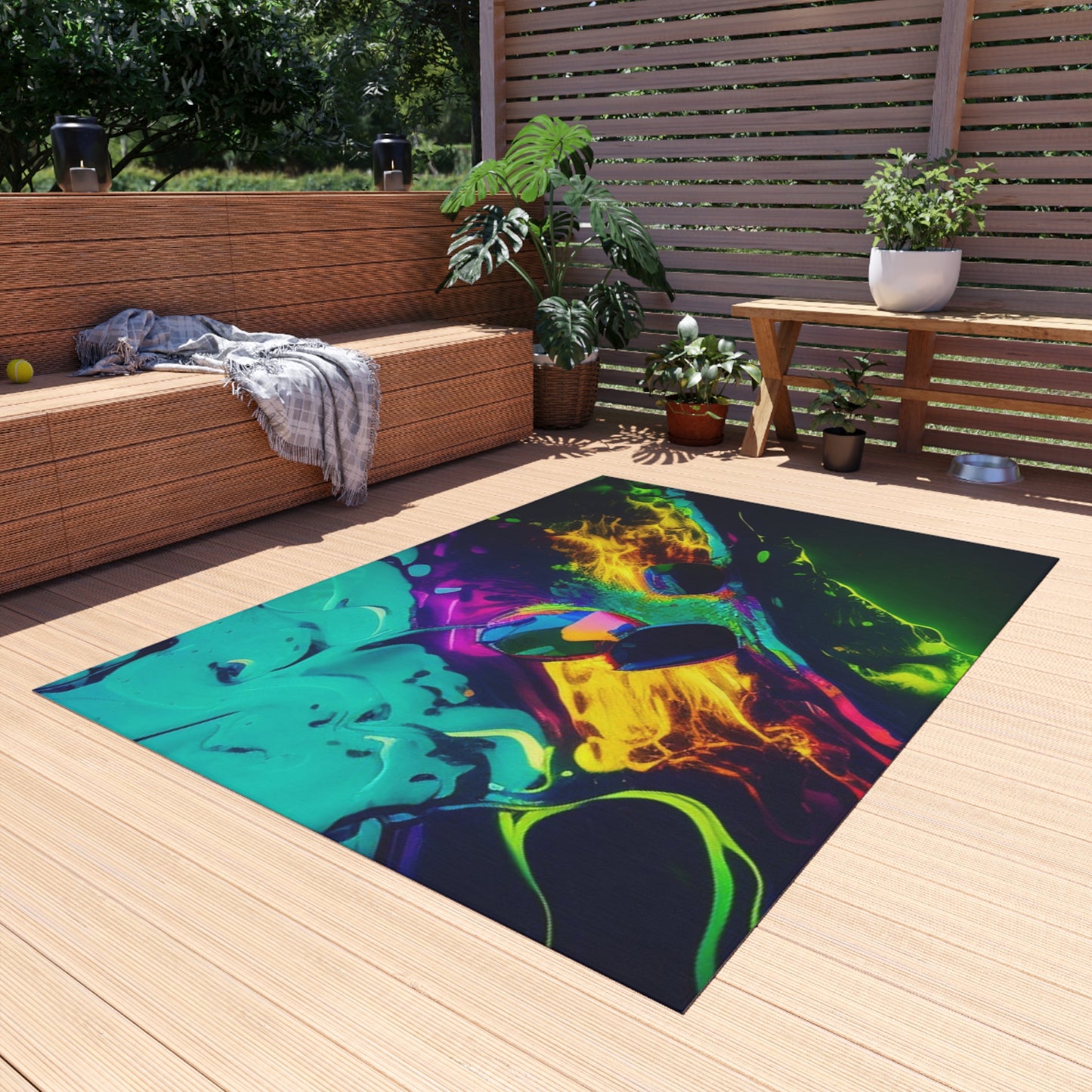 Outdoor Rug  Florescent Glow 4
