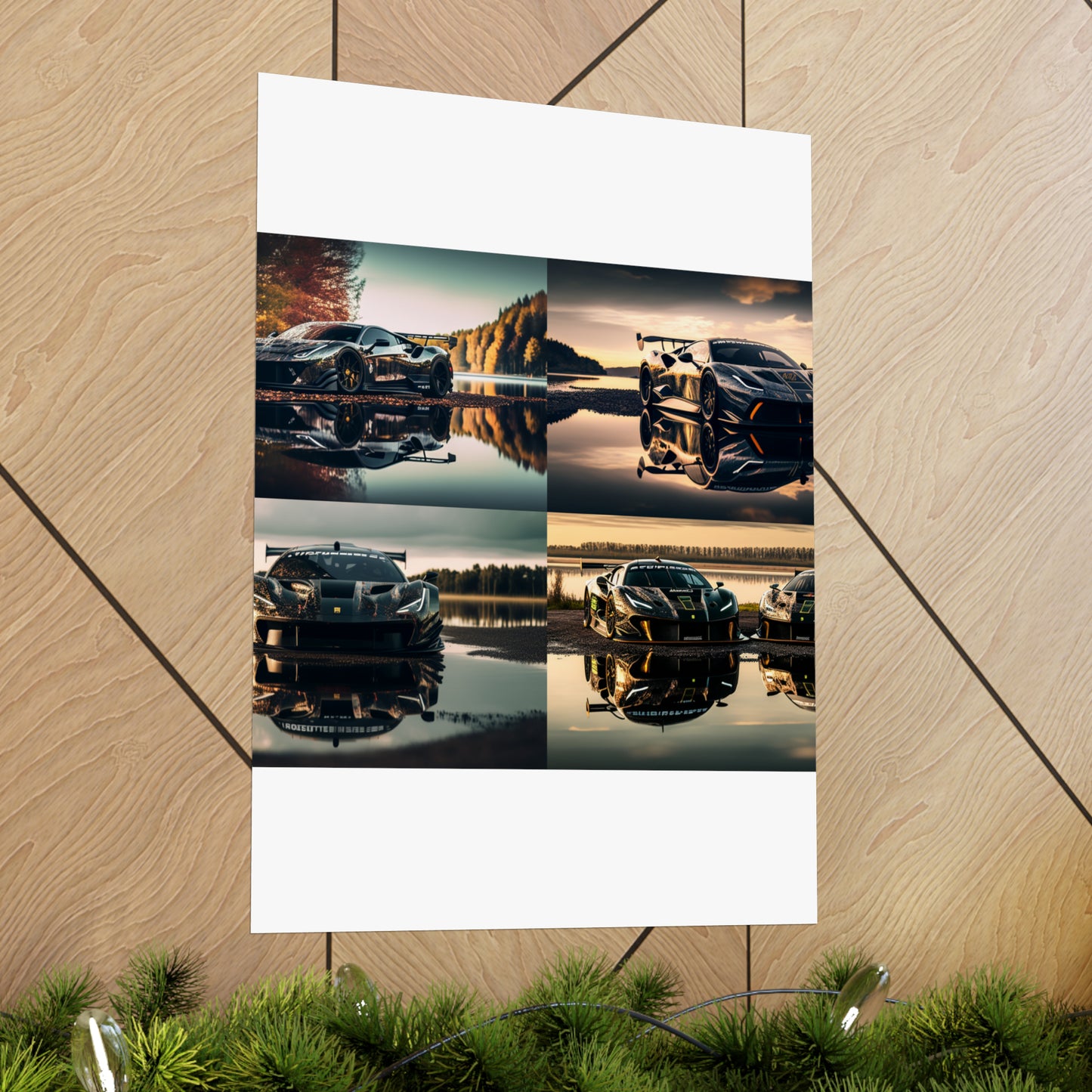 Premium Matte Vertical Posters Ferrari Lake 5