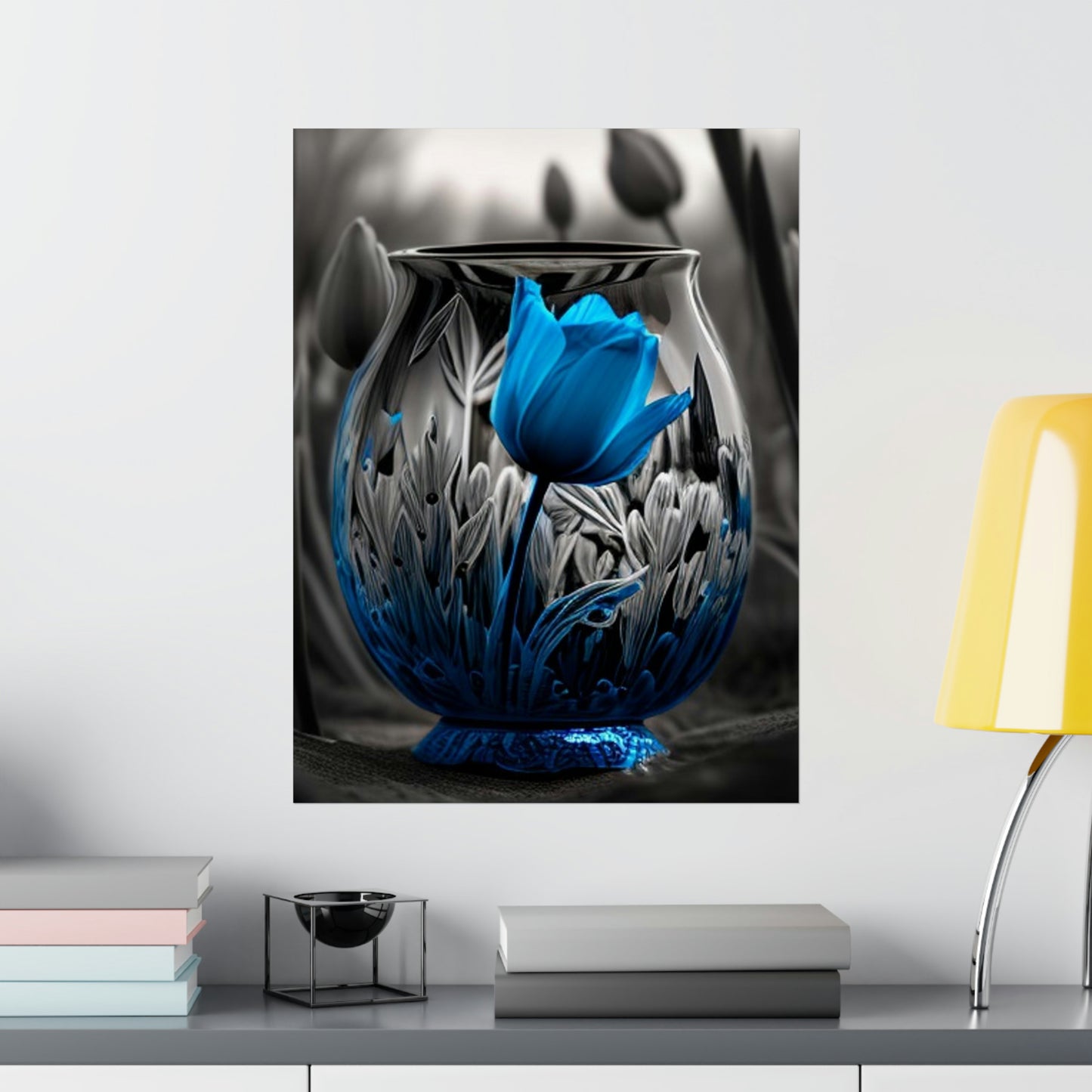 Premium Matte Vertical Posters Tulip Blue 1