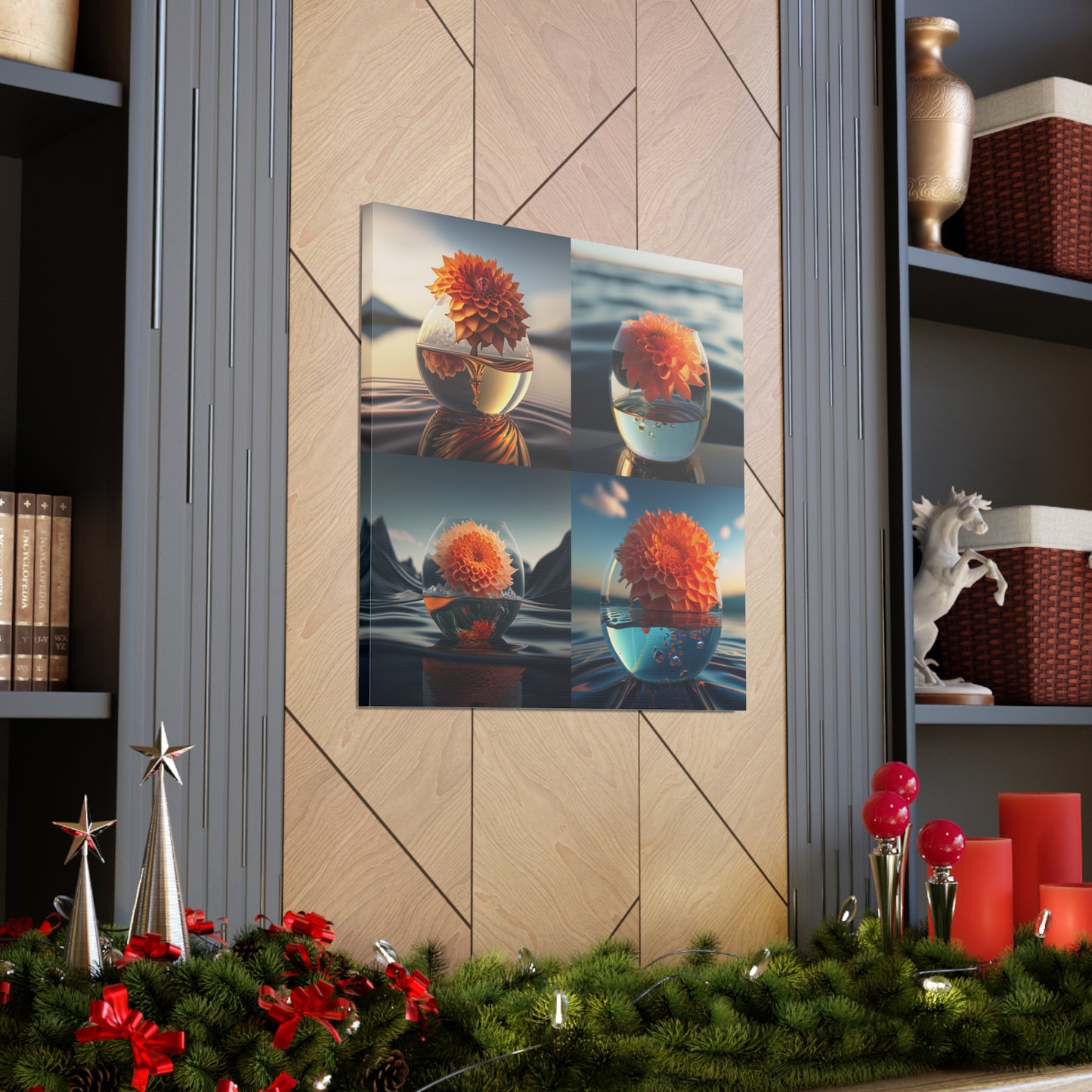 Canvas Gallery Wraps Dahlia Orange 5