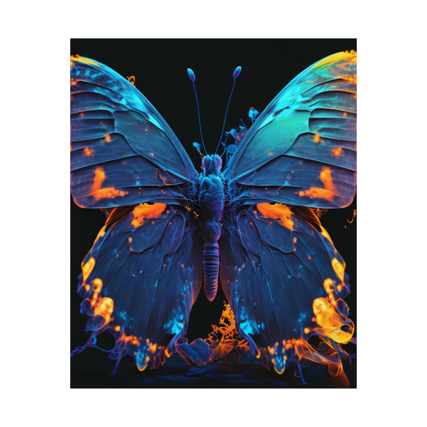 Premium Matte Vertical Posters Thermal Butterfly 3