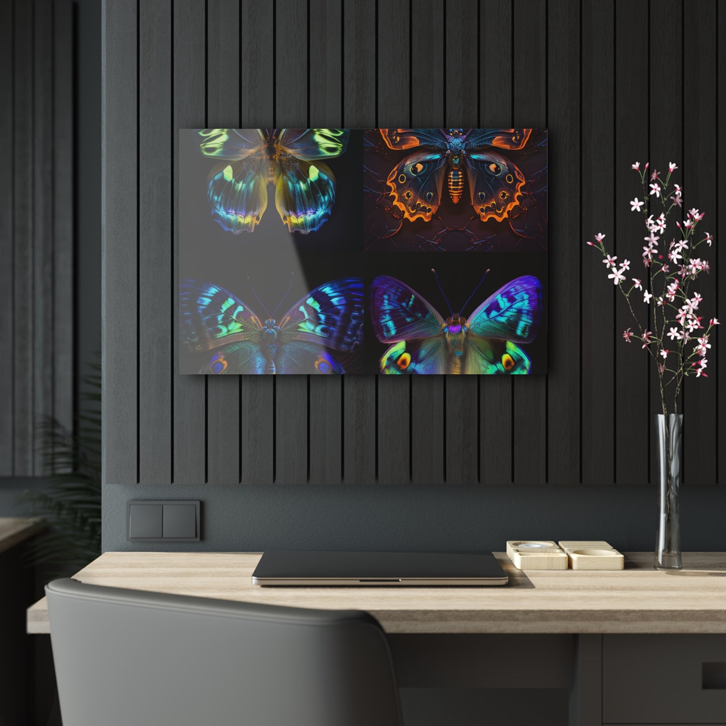 Acrylic Prints Neon Hue Butterfly 5