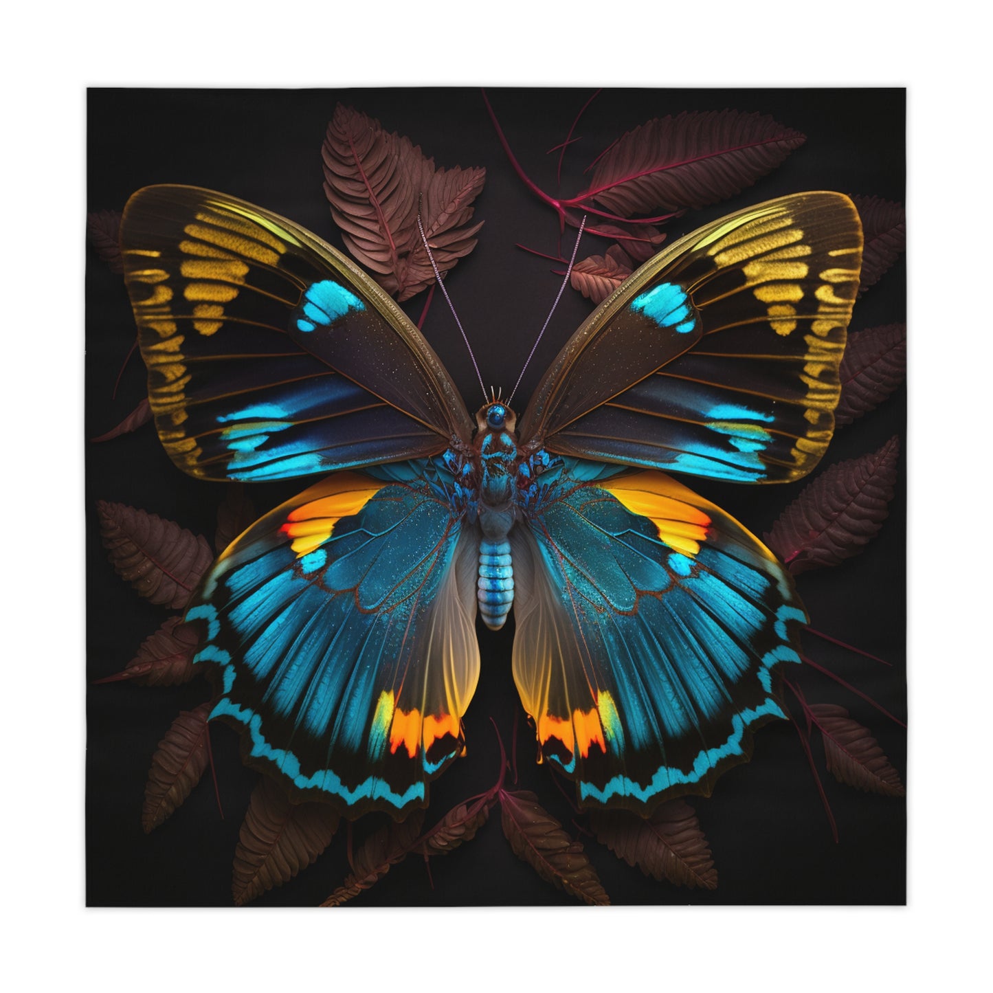 Tablecloth Neon Butterfly Flair 1