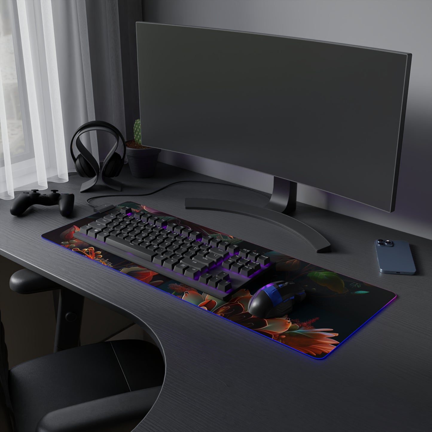 LED Gaming Mouse Pad Flower Arangment 5