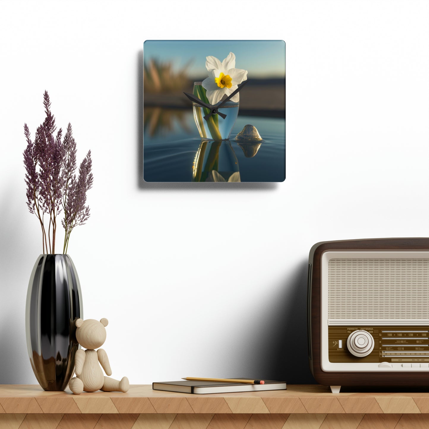 Acrylic Wall Clock Daffodil 4