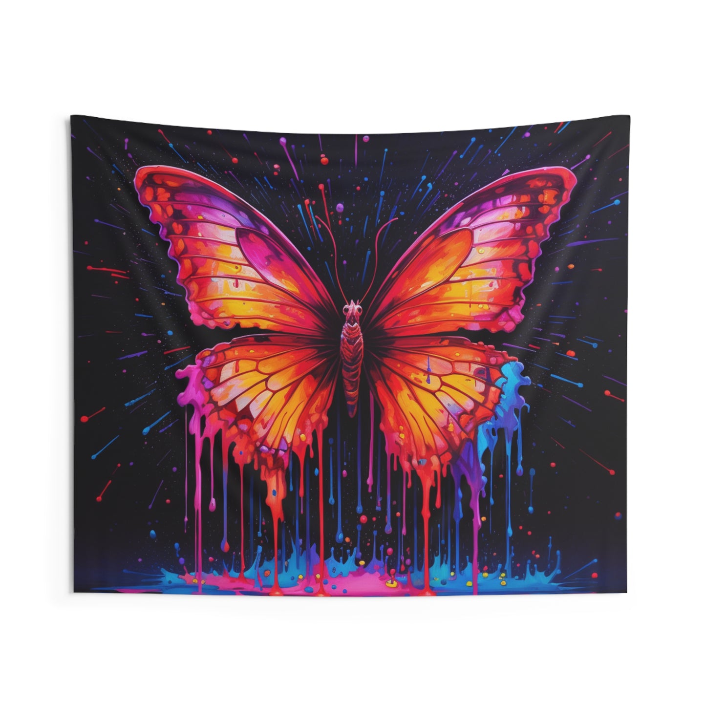Indoor Wall Tapestries Pink Butterfly Flair 4