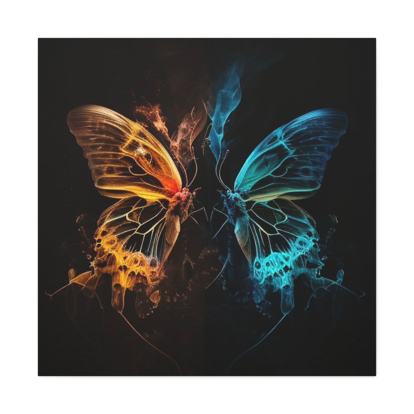 Canvas Gallery Wraps Kiss Neon Butterfly 3