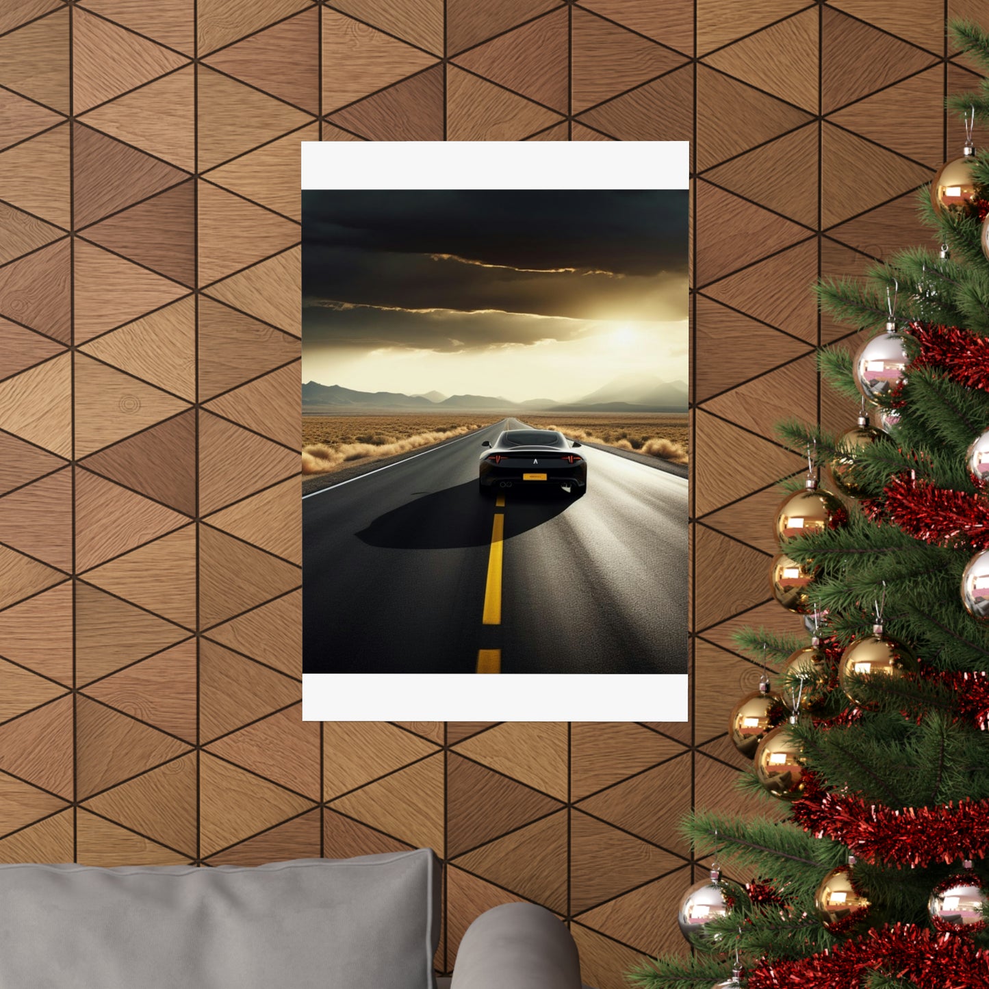 Premium Matte Vertical Posters Ferrari Road 1