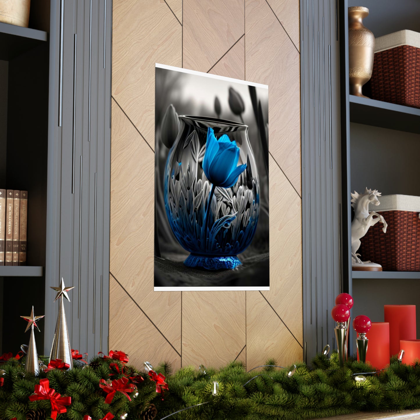 Premium Matte Vertical Posters Tulip Blue 1