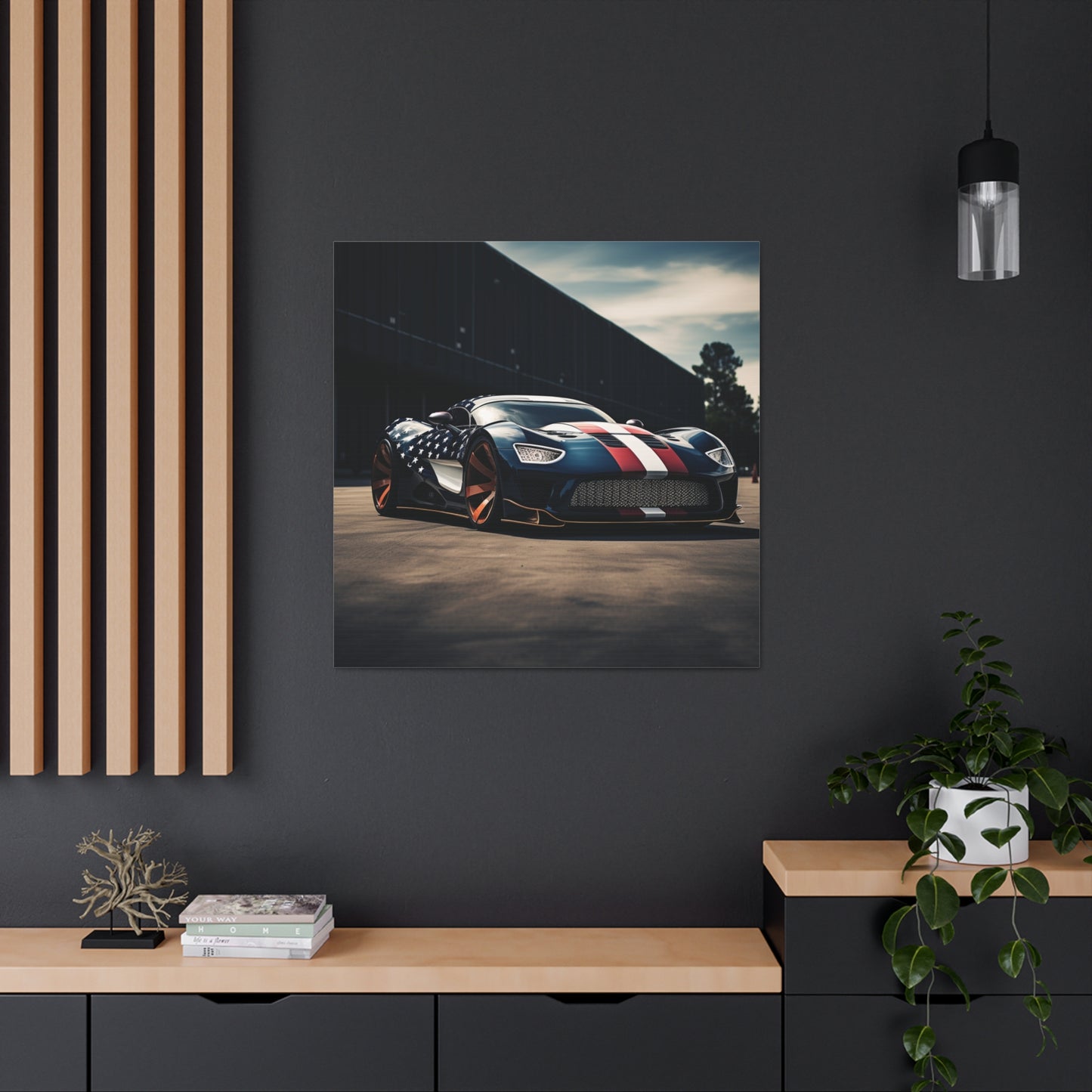 Canvas Gallery Wraps Bugatti Flag American 2