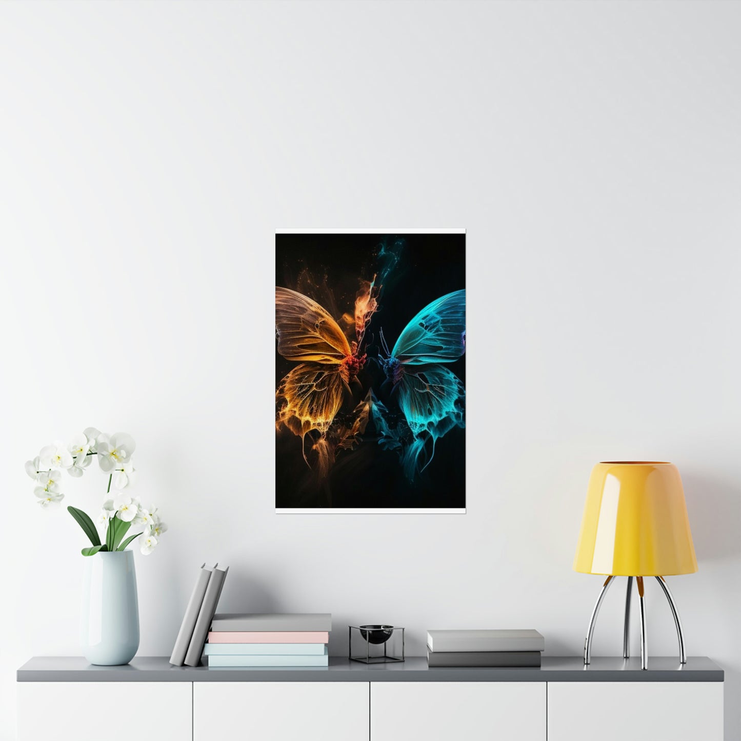 Premium Matte Vertical Posters Neon Glo Butterfly 4